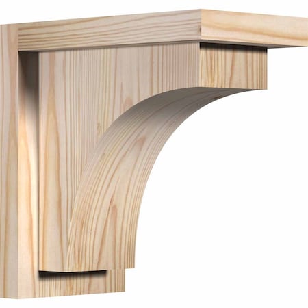 Ekena Millwork Huntington Smooth Corbel w/Backplate, Douglas Fir, 5 1/2"W x 10"D x 10"H COR06X10X10HUN01SDF
